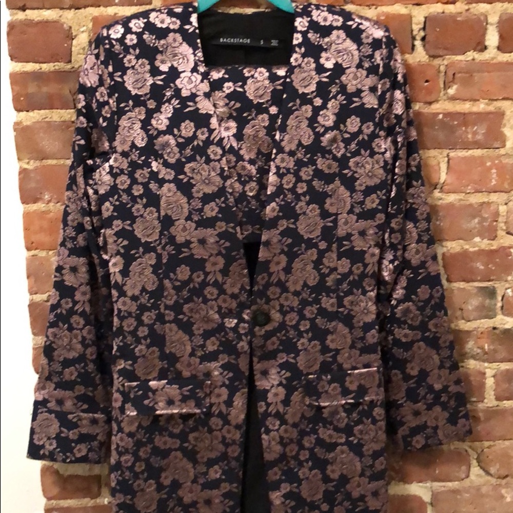 Jacquard blazer and shorts set